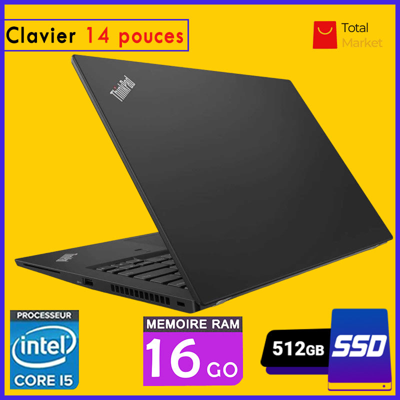 đ» Lenovo ThinkPad T480s â Core i5 | 16GB RAM | 512GB SSD | Ăcran 14 pouces | 8á” GĂ©nĂ©ration (Dans Carton)