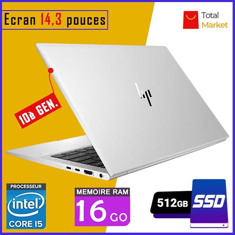 HP Elitebook 840 G7 - Core i5 - RAM 16gb - 512gb SSD / Ecran 14,3 pouces - 10ème Génération (Dans Carton)