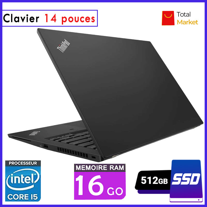 đ» Lenovo ThinkPad T480s â Core i5 | 16GB RAM | 512GB SSD | Ăcran 14 pouces | 8á” GĂ©nĂ©ration (Dans Carton)