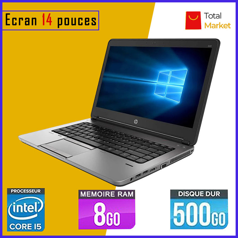 HP Probook 640 G1 - Core i5 - RAM 8gb - 500 Giga HDD - / Ecran 14 pouces - Processeur 2,3 GHZ (Dans Carton)