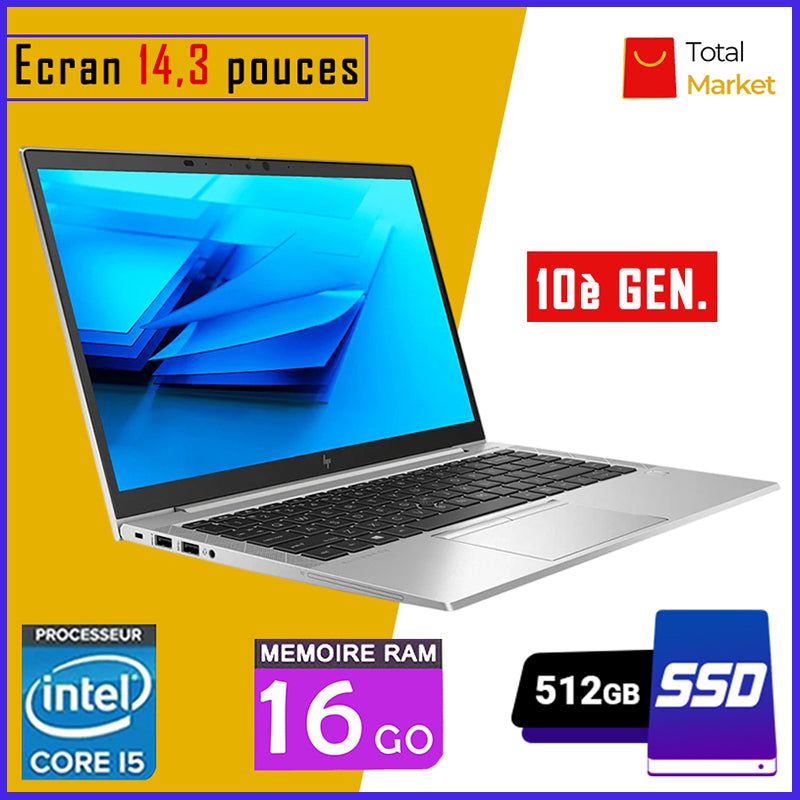 HP Elitebook 840 G7 - Core i5 - RAM 16gb - 512gb SSD / Ecran 14,3 pouces - 10ème Génération (Dans Carton)