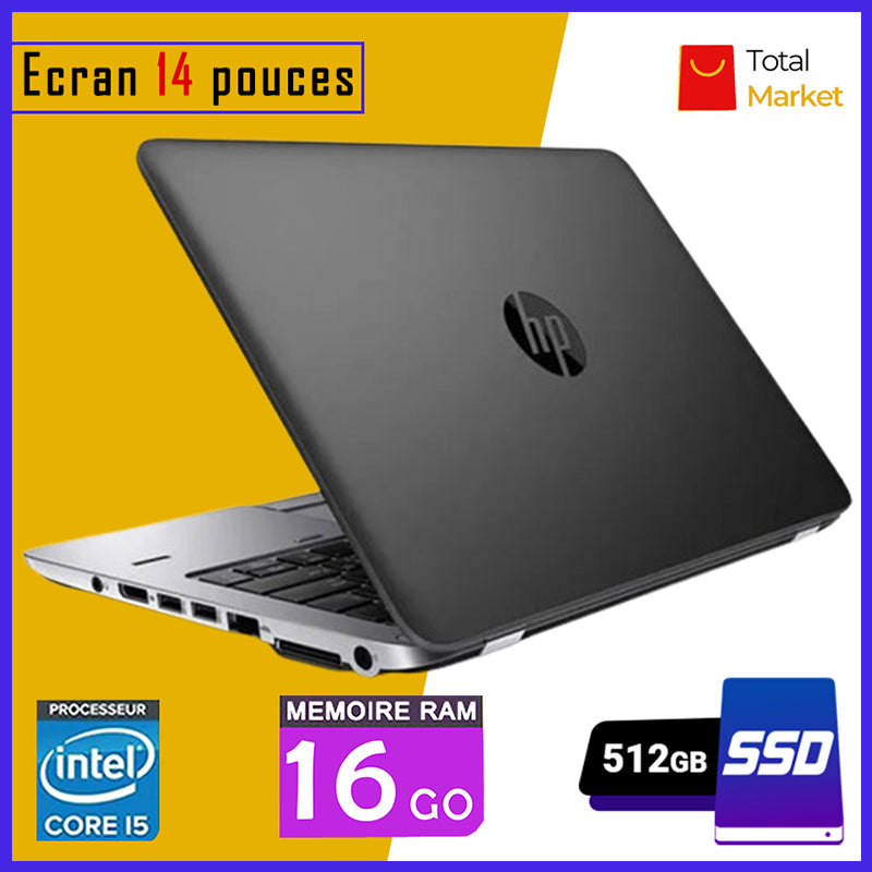 HP 840 G2 - 512gb SSD - RAM 16gb - Core i5 / Ecran 14 pouces - Processeur 2,5-2,6 GHZ (Dans carton)