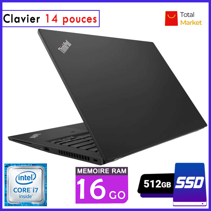 đ» Lenovo ThinkPad T480s â Core i7 | 16GB RAM | 512GB SSD | Ăcran 14 pouces | 8á” GĂ©nĂ©ration (Dans Carton)