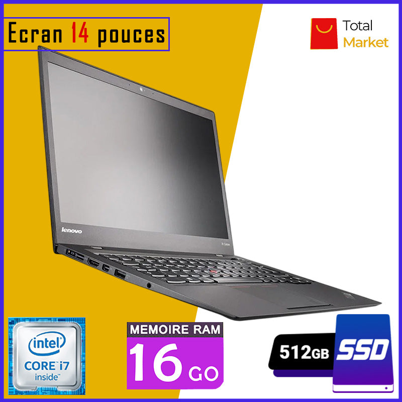 Lenovo ThinkPad X1 CARBON – Core i7 - RAM 16gb - 512gb SSD - 14 pouces (Dans Carton)
