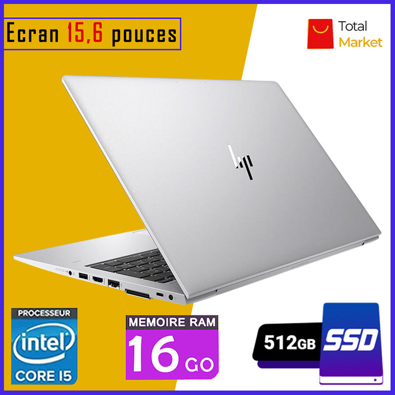 HP Elitebook 850 G5 - Core i5 - RAM 16gb - 512gb SSD / Ecran 15,6 pouces - Pavé Numérique - 8ème Génération (Dans Carton)