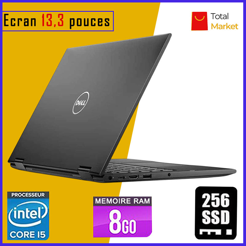 DELL 3390 - Core i5 - RAM 8gb - 256gb SSD / Processeur 1.6-3.6 GHZ en Mode Turbo Boost - Ecran 13,3 pouces - PC Pliable 360° (Dans Carton)