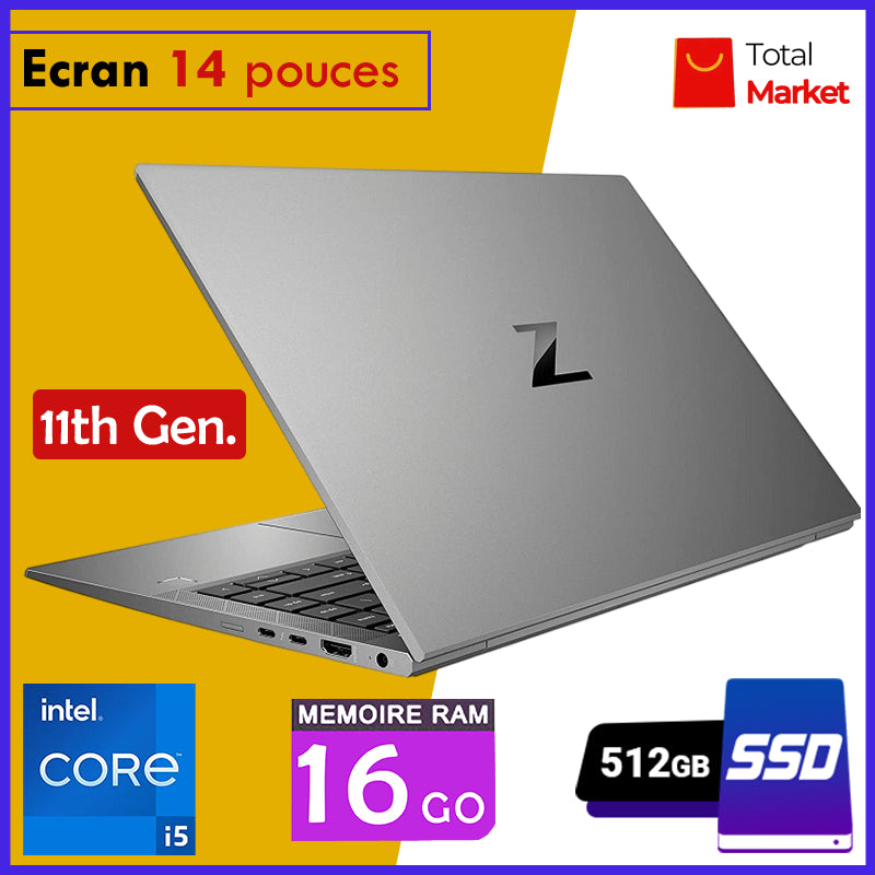 HP ZBook Firefly 14 G8 - Core i5 - 11ᵉ Génération - 16 Go RAM - SSD 512 Go | Écran 14 pouces - Clavier lumineux (Dans carton)