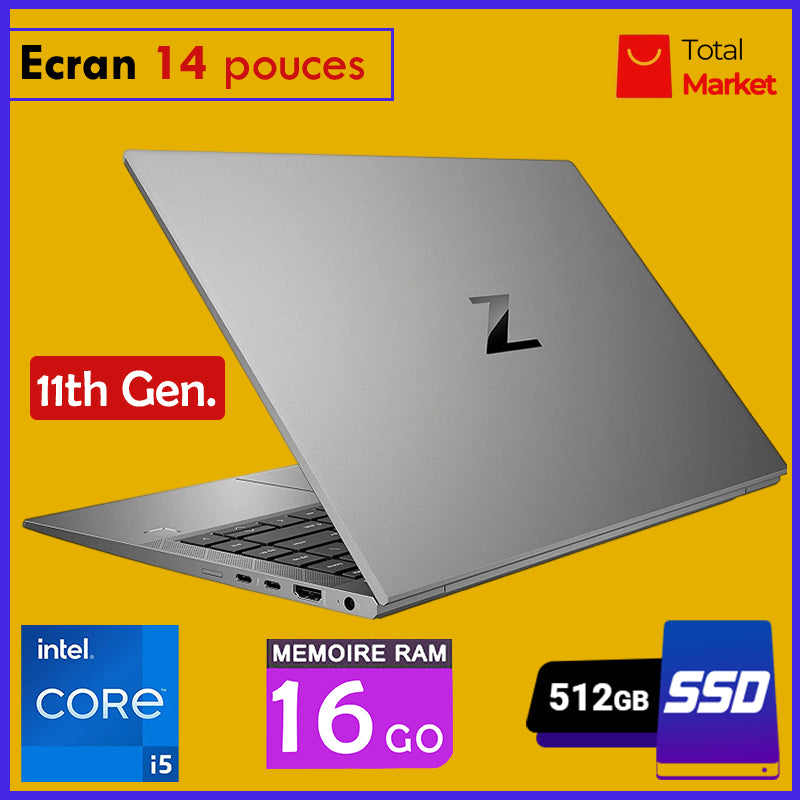 HP ZBook Firefly 14 G8 - Core i5 - 11ᵉ Génération - 16 Go RAM - SSD 512 Go | Écran 14 pouces - Clavier lumineux (Dans carton)