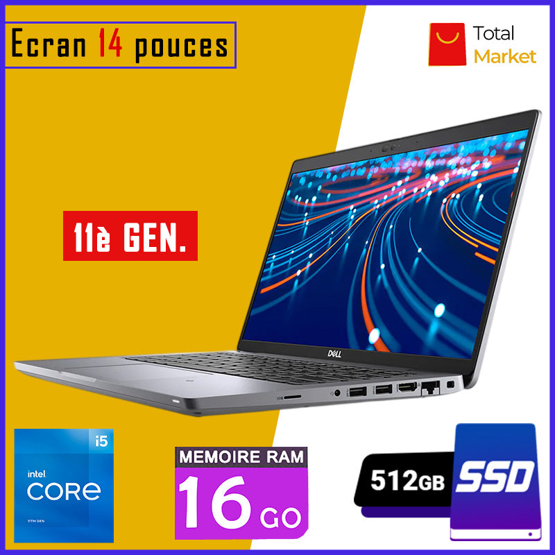 DELL LATITUDE 5420 - Core i5 - RAM 16gb - 512gb SSD / Ecran 14 pouces - 11è Génération (Dans Carton)