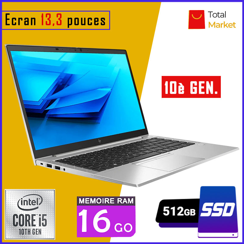 HP EliteBook 830 G7 – Core i5 - 16GB RAM - 512GB SSD / Écran 13,3 pouces - 10ᵉ Génération (Dans Carton)