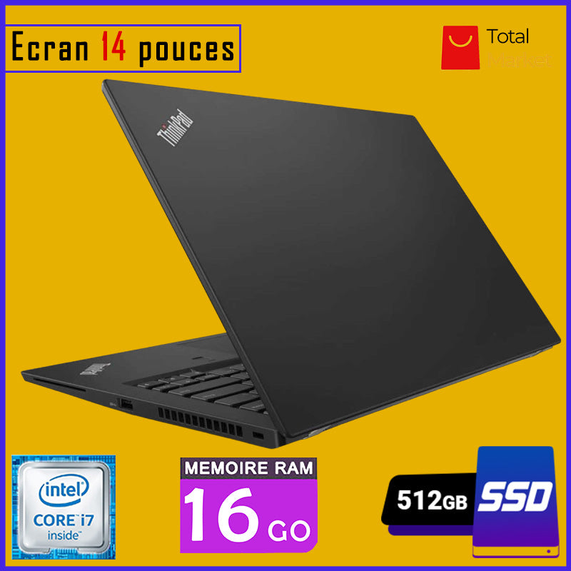 đ» Lenovo ThinkPad T460s â Core i7 | 16GB RAM | 512GB SSD | Clavier Retro Ă©clairĂ©e - Ăcran 14 pouces (Dans Carton)