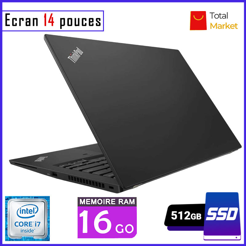 đ» Lenovo ThinkPad T460s â Core i7 | 16GB RAM | 512GB SSD | Clavier Retro Ă©clairĂ©e - Ăcran 14 pouces (Dans Carton)