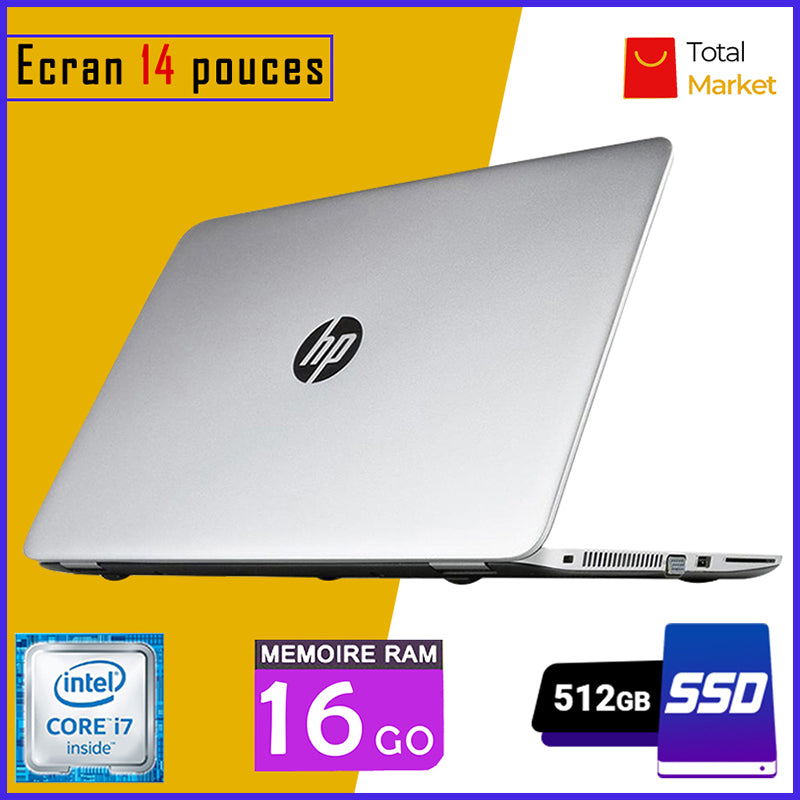 HP Elitebook 840 G3 / Core i7 - 512gb SSD - RAM 16gb / Ecran 14 pouces - Processeur 2,7 GHZ (Dans Carton)