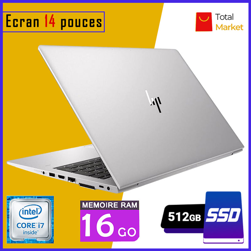 HP Elitebook 840 G6 - Core i7 - RAM 16gb - 512gb SSD / Ecran 14,3 pouces - Clavier rétro-éclairé - 8ème Génération (Dans Carton)