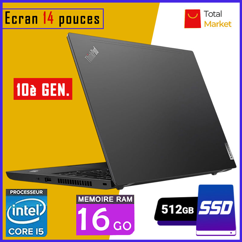 Lenovo ThinkPad L14 – Core i5  16GB RAM - 512GB SSD - Écran 14 pouces - 10ᵉ Génération (Dans Carton)
