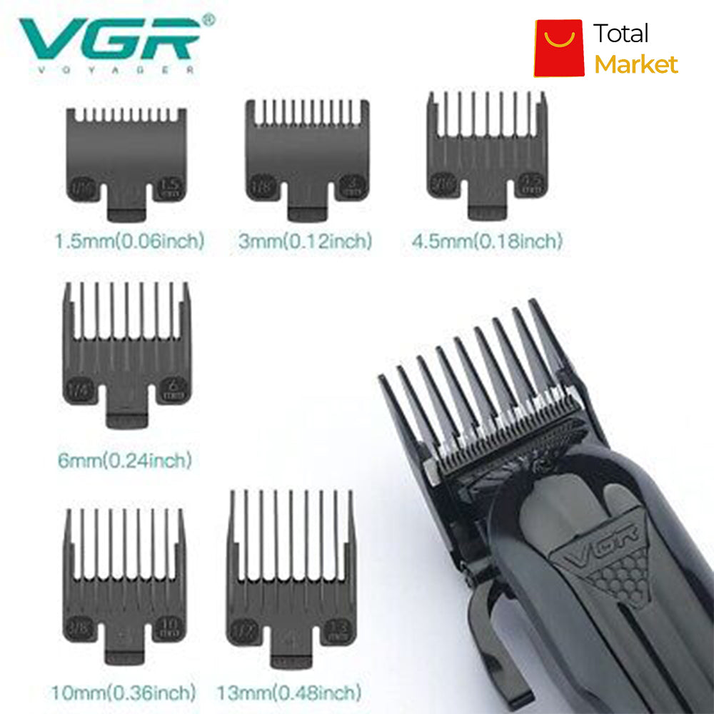 Tondeuse à Cheveux Professionnelle, Appareil pour Couper les Cheveux, Réglable, Sans Fil, Rechargeable - Marque VGR – Modèle V 282