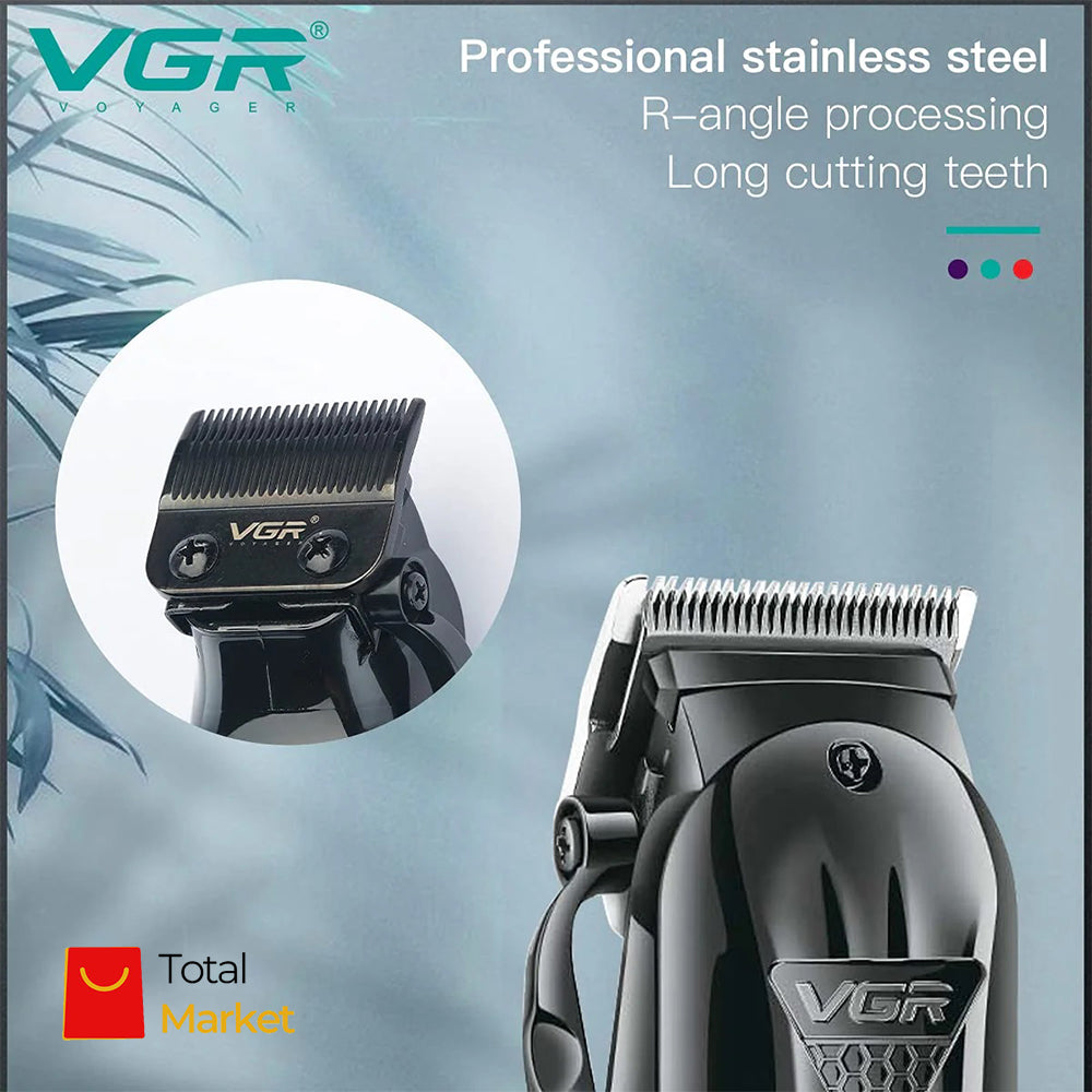 Tondeuse à Cheveux Professionnelle, Appareil pour Couper les Cheveux, Réglable, Sans Fil, Rechargeable - Marque VGR – Modèle V 282