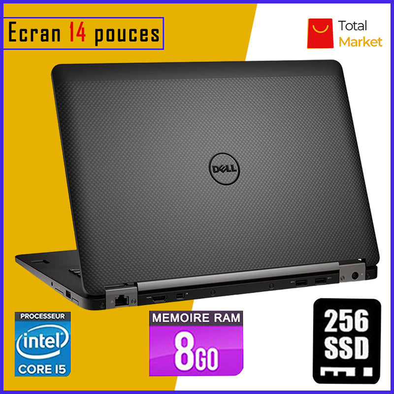 DELL E7470 - Core i5 - RAM 8gb - 256gb SSD / Processeur 2.4-2.5 GHZ - Ecran 14 pouces