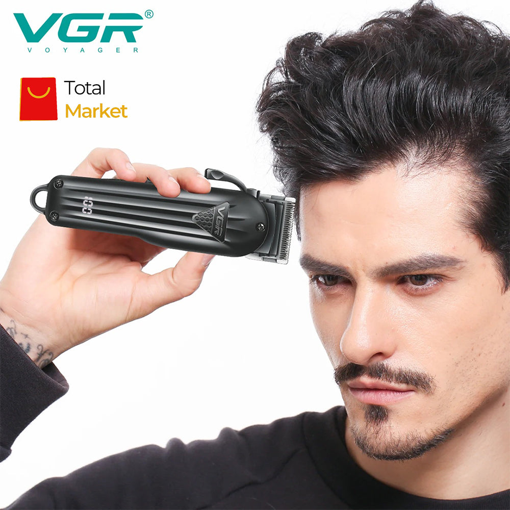 Tondeuse à Cheveux Professionnelle, Appareil pour Couper les Cheveux, Réglable, Sans Fil, Rechargeable - Marque VGR – Modèle V 282