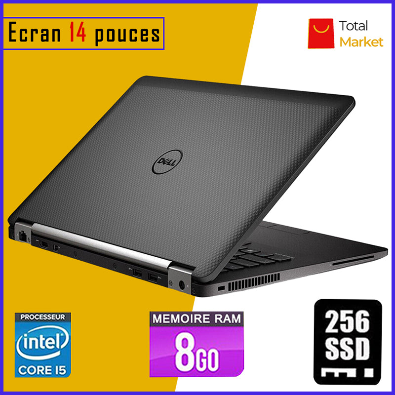 DELL E7470 - Core i5 - RAM 8gb - 256gb SSD / Processeur 2.4-2.5 GHZ - Ecran 14 pouces