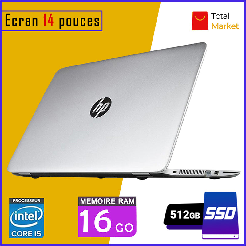 HP Etilebook 840 G3 - 512gb SSD - RAM 16gb - Core i5 / Ecran 14 pouces - Processeur 2,5 GHZ