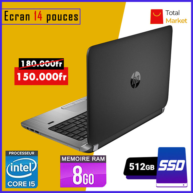 HP Probook 440 G2 - Core i5 - RAM 8gb - 512gb SSD / Ecran 14 pouces - Clavier rétro-éclairé (Dans Carton)