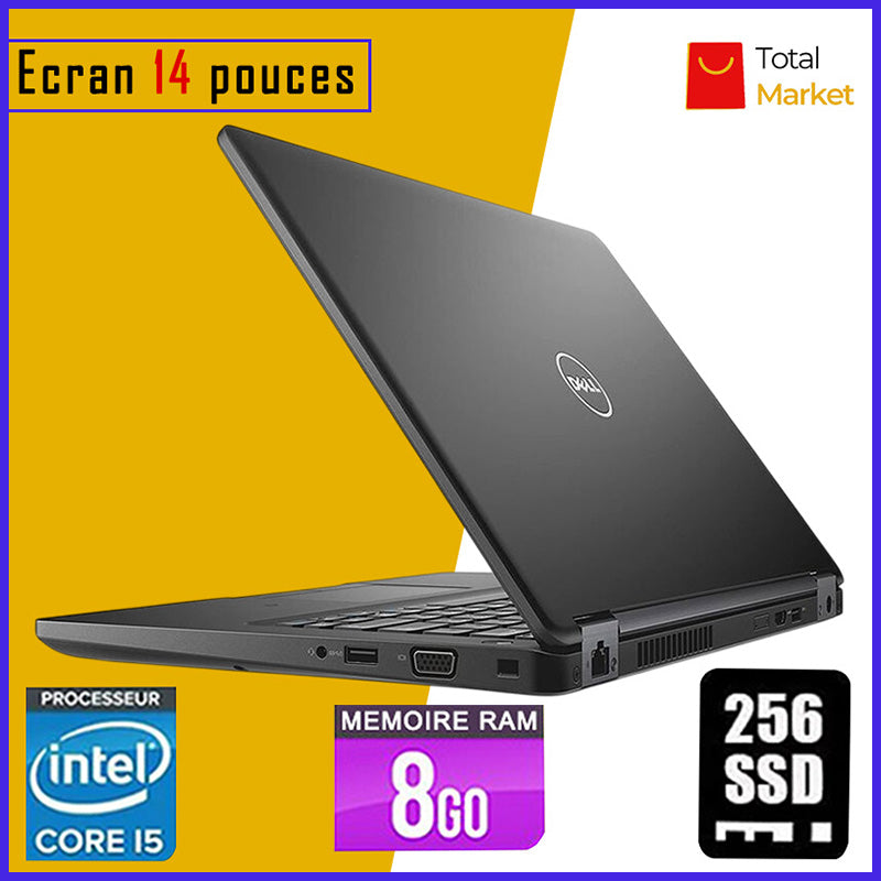 DELL 5480 - Core i5 - RAM 8gb - 256gb SSD / Processeur 2.4 GHZ - Ecran 14 pouces (Dans Carton)