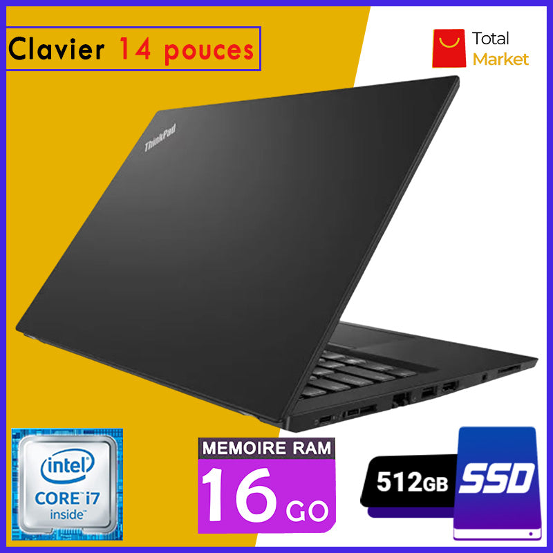 💻 Lenovo ThinkPad T480s – Core i7 | 16GB RAM | 512GB SSD | Écran 14 pouces | 8ᵉ Génération (Dans Carton)