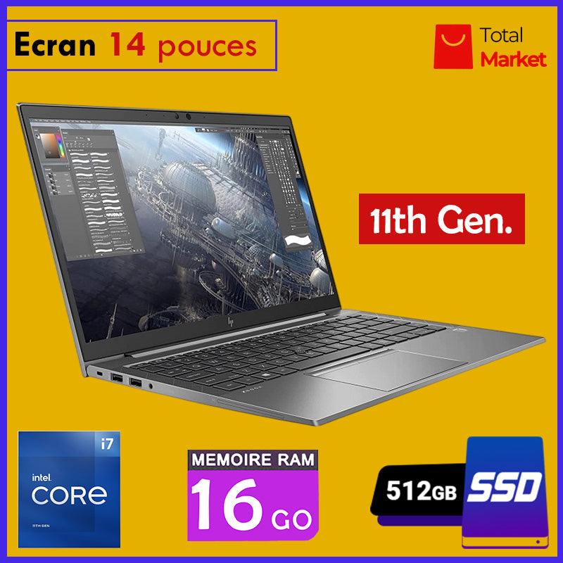 HP ZBook Firefly 14 G8 - Core i7 11ᵉ Génération | 16 Go RAM | SSD 512 Go | Écran 14 pouces