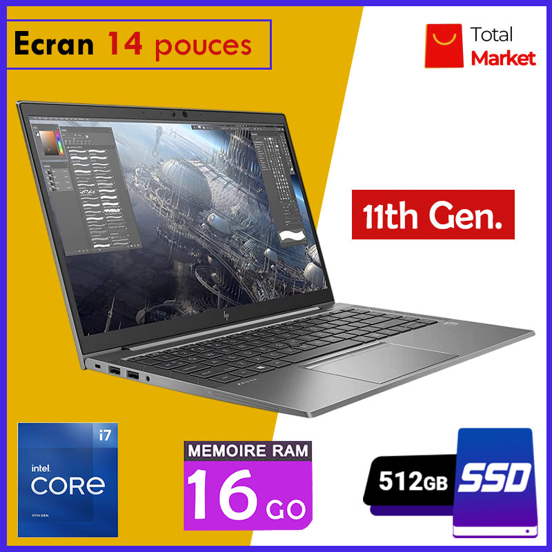 HP ZBook Firefly 14 G8 - Core i7 11ᵉ Génération | 16 Go RAM | SSD 512 Go | Écran 14 pouces