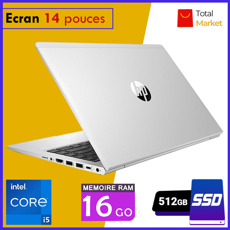 HP Probook 640 G8 - Core i5 - RAM 16gb - 512gb SSD / Ecran 14 pouces - 11ème Génération (Dans Carton)