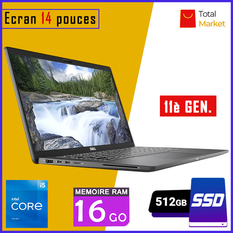DELL LATITUDE 7420 - Core i5 - RAM 16gb - 512gb SSD / Ecran 14 pouces - 11è Génération (Dans Carton)
