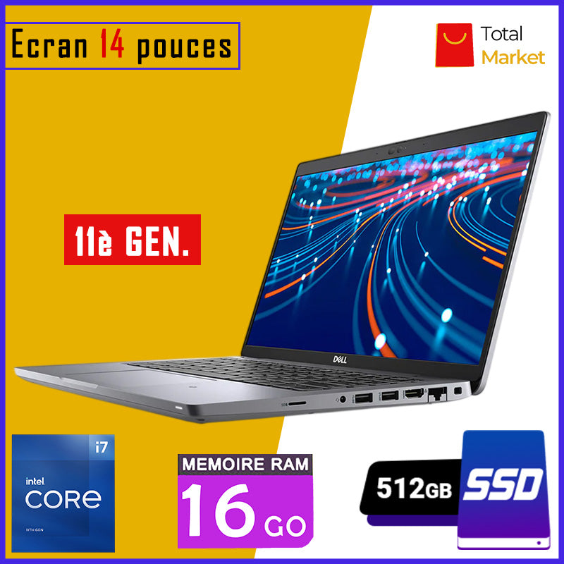 DELL LATITUDE 5420 - Core i7 - RAM 16gb - 512gb SSD / Ecran 14 pouces - 11è Génération (Dans Carton)