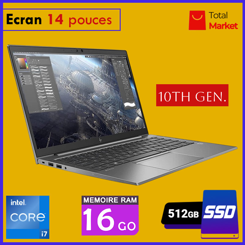HP ZBook Firefly 14 G7 - Core i7 - 10ᵉ Génération - 16 Go RAM - SSD 512 Go - Écran 14 pouces