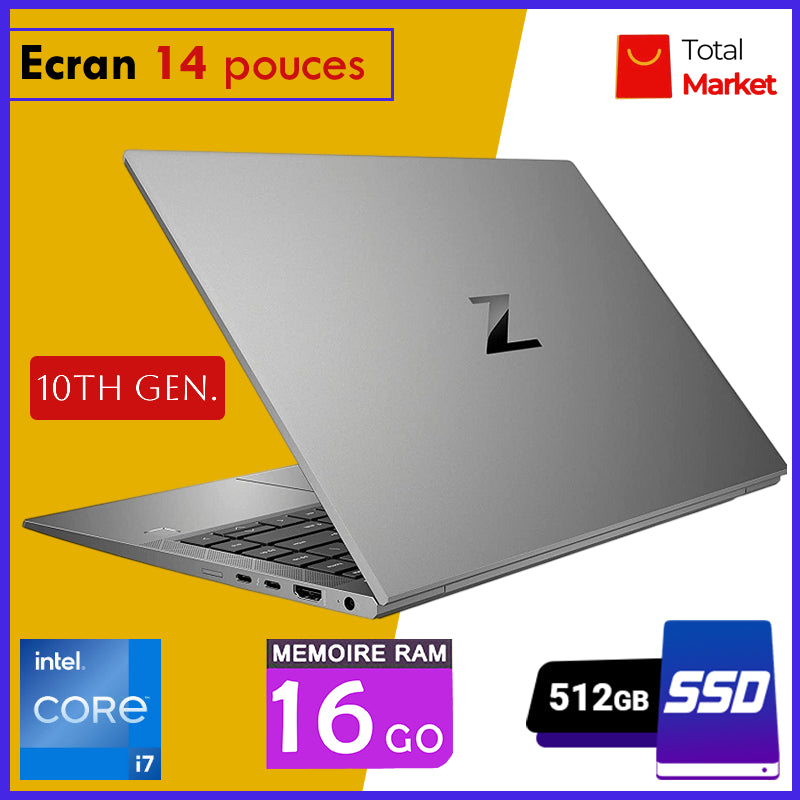 HP ZBook Firefly 14 G7 - Core i7 - 10ᵉ Génération - 16 Go RAM - SSD 512 Go - Écran 14 pouces