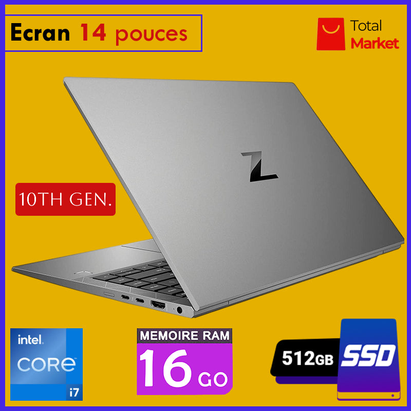 HP ZBook Firefly 14 G7 - Core i7 - 10ᵉ Génération - 16 Go RAM - SSD 512 Go - Écran 14 pouces