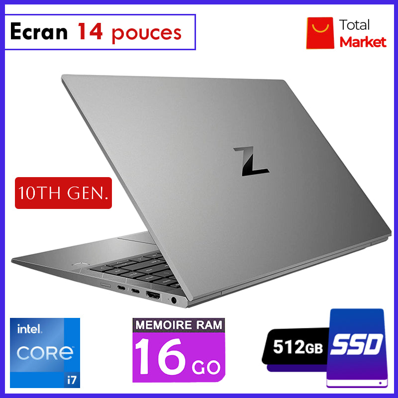 HP ZBook Firefly 14 G7 - Core i7 - 10ᵉ Génération - 16 Go RAM - SSD 512 Go - Écran 14 pouces
